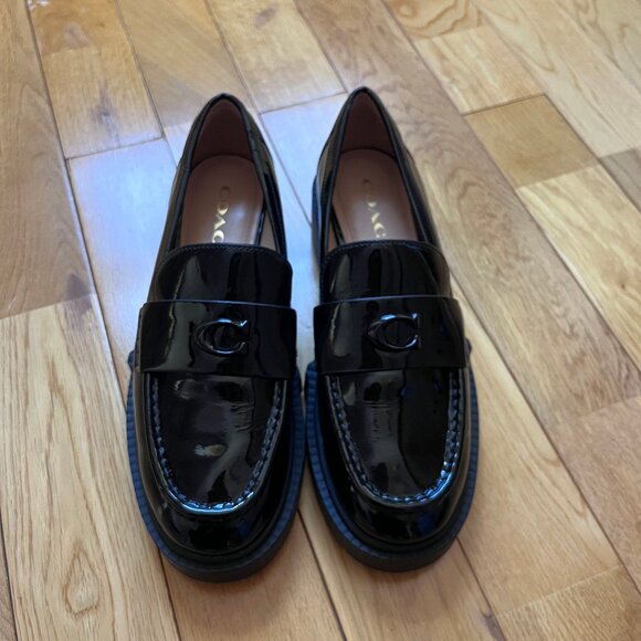 Coach Leah Loafers in Black Patent - Picture 3 of 7